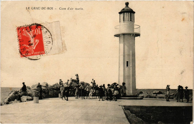 Carte postale ancienne Le Grau-du-Roi - Gare d'air marin au Grau-du-Roi