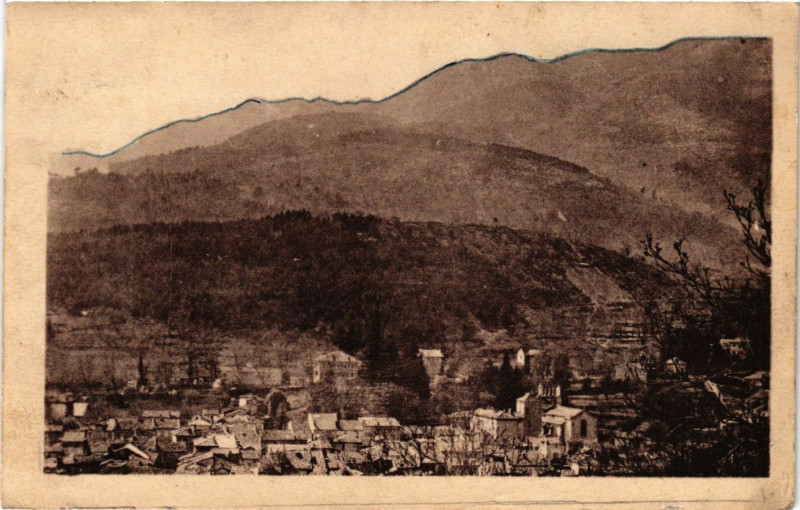 Carte postale ancienne Genolhac - Vue d'Ensemble à Génolhac