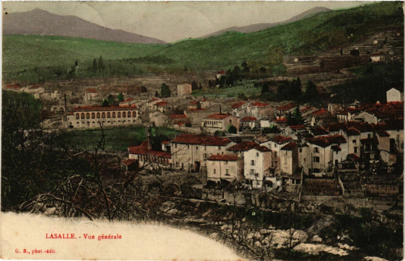 Carte postale ancienne Lasalle - Vue générale à Lasalle