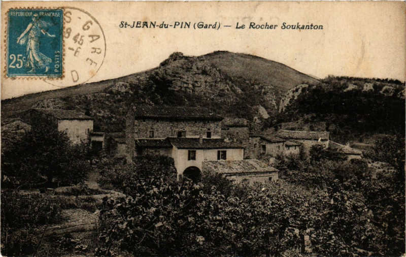 Carte postale ancienne Saint-Jean-du-Pin - Le Rocher Soukanton à Saint-Jean-du-Pin