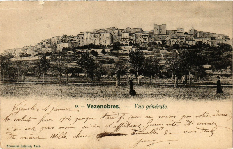 Carte postale ancienne Vezenobres - Vue générale à Vézénobres