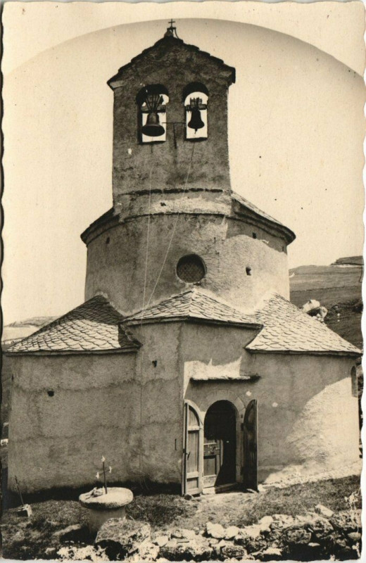 Carte postale ancienne Planes Eglise, carte photo à Planès