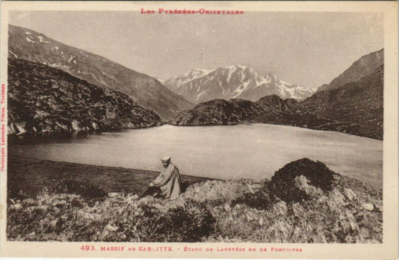 Carte postale ancienne Massif du Carlitte Etang de Ladeveze