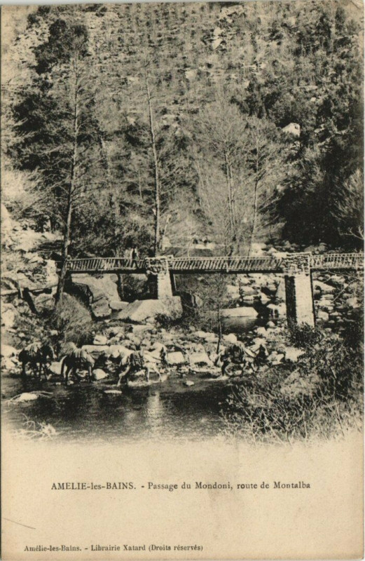 Carte postale ancienne Amelie-les-Bains Passage du Mondoni à Passa