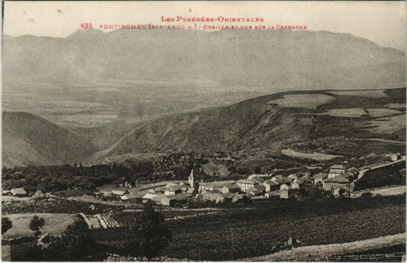 Carte postale ancienne Font-Romeu Odeillo à Llo