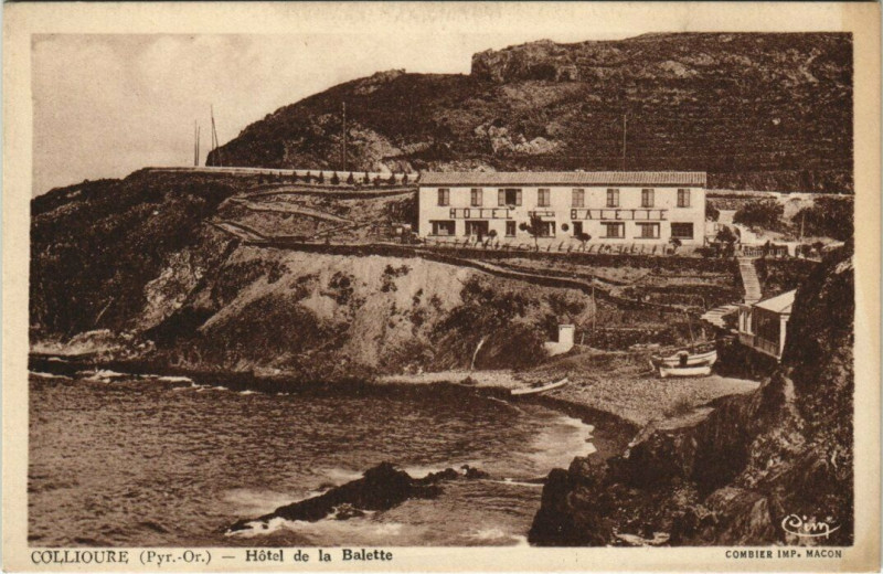 Carte postale ancienne Collioure Hotel de la balette à Collioure