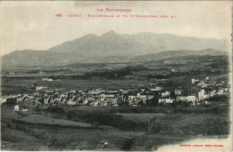Carte postale ancienne Ceret vue général à Céret