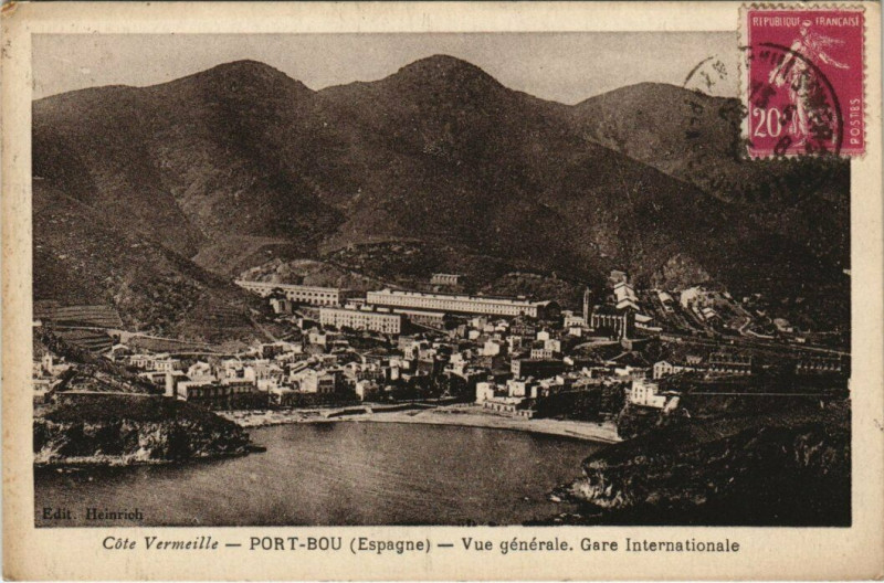 Carte postale ancienne Port-Bou vue générale