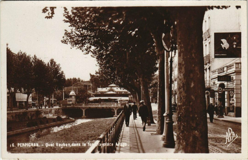 Carte postale ancienne Perpignan Quai Vauban à Perpignan