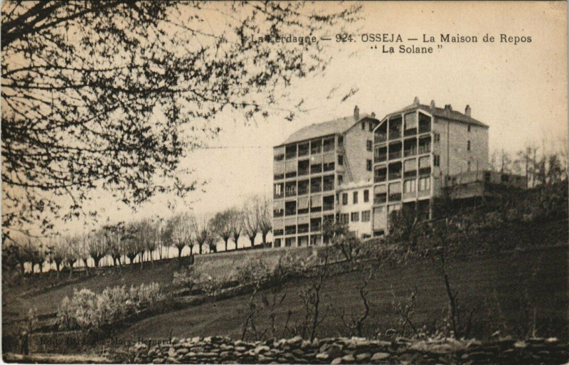 Carte postale ancienne Osseja La Maison de Repos La Solane à Osséja
