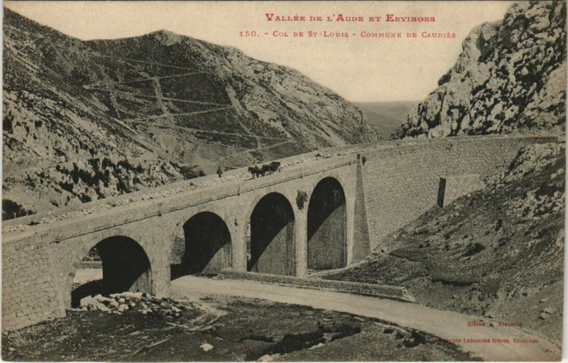 Carte postale ancienne Caudies Col de Saint-Louis