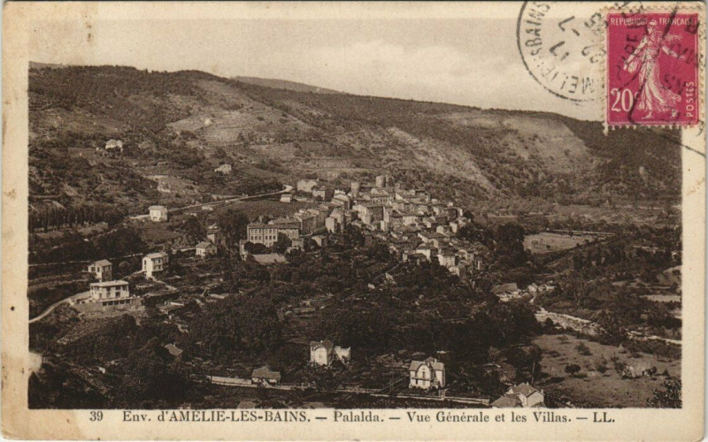 Carte postale ancienne Plalda vue générale et les Villas