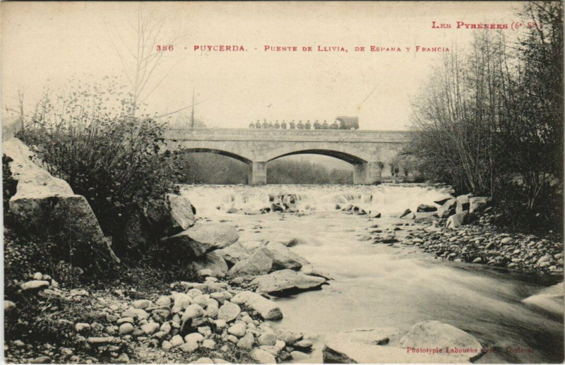 Carte postale ancienne Puycerda Puente de Llivia