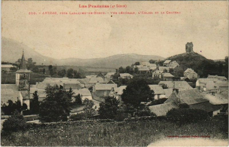 Carte postale ancienne Avezac vue générale