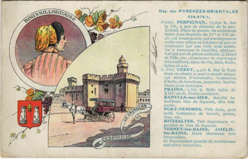 Carte postale ancienne Perpignan Le Castilles à Perpignan