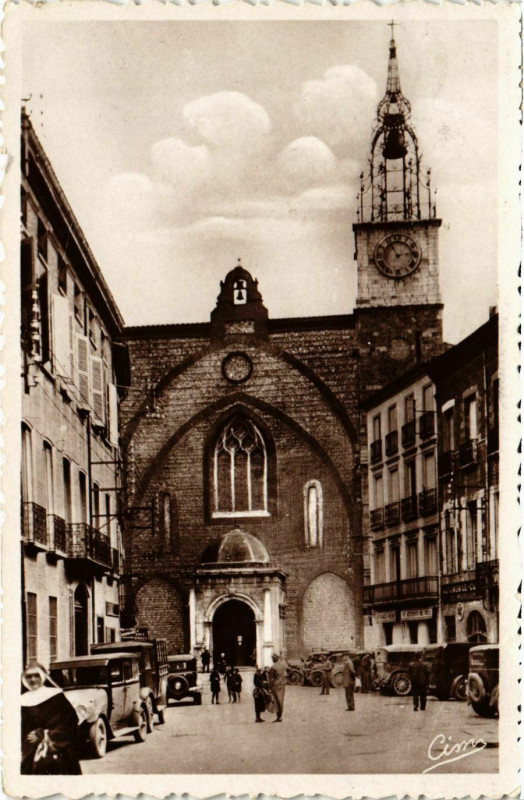 Carte postale ancienne Perpignan La Cathédrale à Perpignan