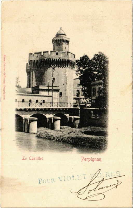 Carte postale ancienne Perpignan Le Castillet à Perpignan