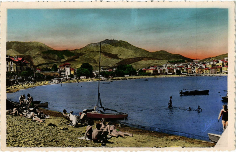 Carte postale ancienne Banyuls sur Mer Du Grand Hotel à Banyuls-sur-Mer