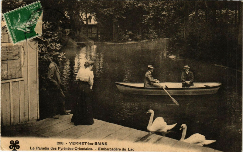 Carte postale ancienne Vernet-les-Bains - Le Paradis des Pyrénées-Orientales.Embarcadere à Vernet-les-Bains