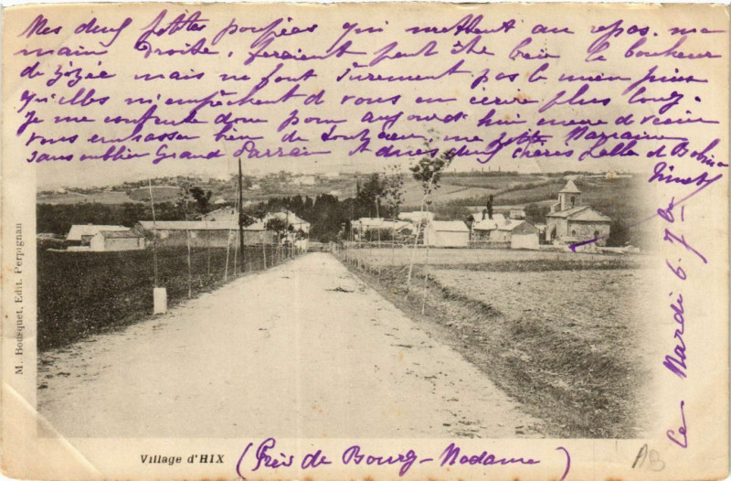 Carte postale ancienne Village d'Hix