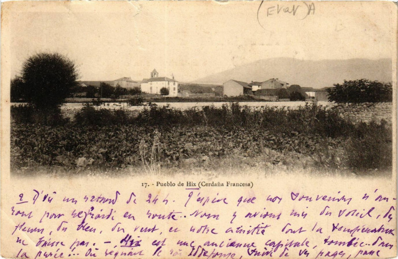 Carte postale ancienne Pueble de Hix (Cerdana Francesa)