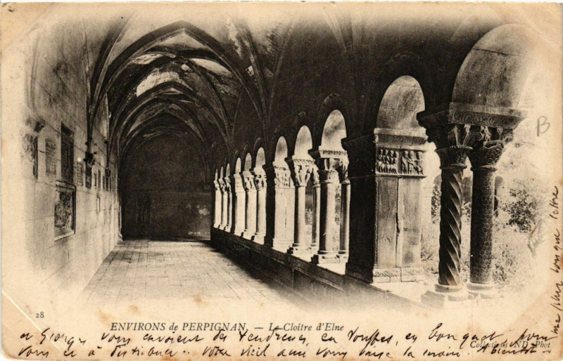 Carte postale ancienne Env. de Perpignan - Le Cloitre d'Elne à Perpignan