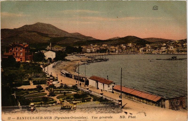 Carte postale ancienne Banyuls-sur-Mer (Parenées-Orientales) - Vue générale à Banyuls-sur-Mer