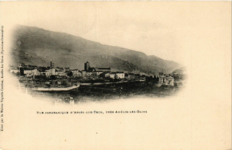 Carte postale ancienne Vue Panoramique d'Arles-sur-Tech pres Amelie-les-Bains à Arles-sur-Tech