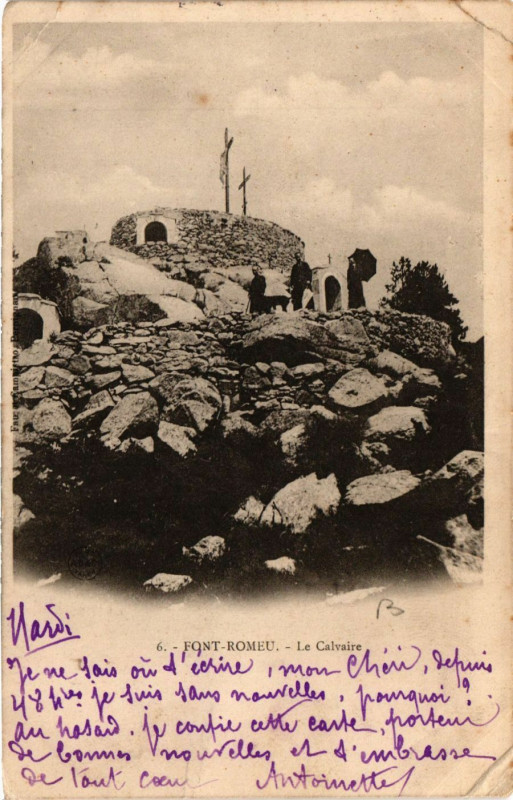 Carte postale ancienne Font-Romeau - Le Calvaire