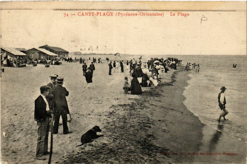 Carte postale ancienne Canet-Plage - La Plage