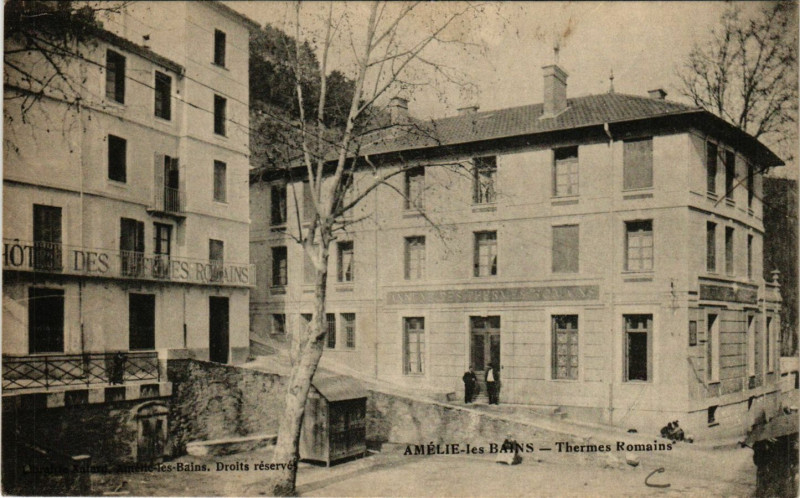 Carte postale ancienne Amelie-les-Bains - Thermes Romains