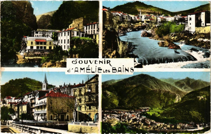 Carte postale ancienne Souvenir d'Amelie-les-Bains
