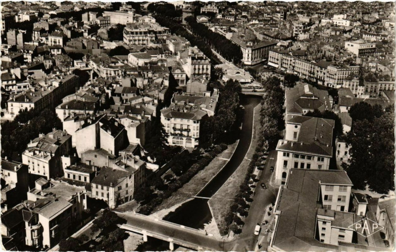 Carte postale ancienne Perpignan Vue aerienne - La Basse à Perpignan