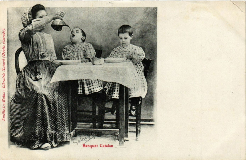 Carte postale ancienne Banquet catalan