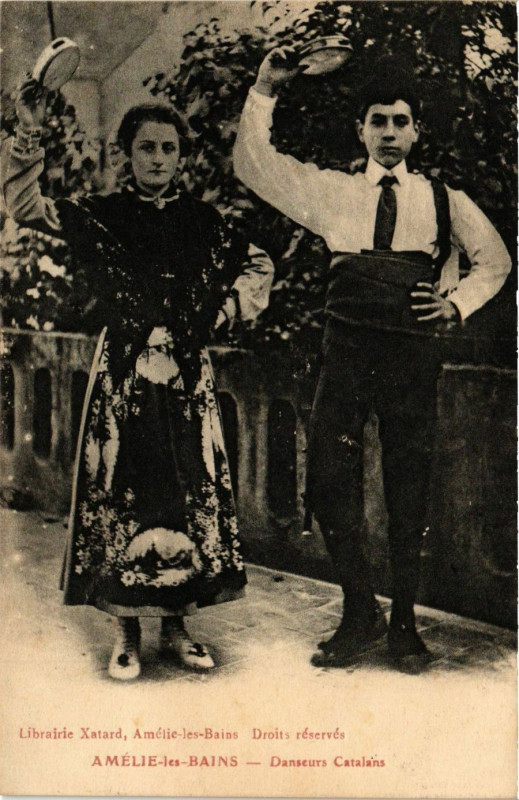 Carte postale ancienne Amelie-les-Bains - Danceurs Caralains à Ur