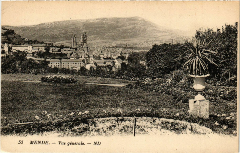 Carte postale ancienne Mende - Vue générale à Mende