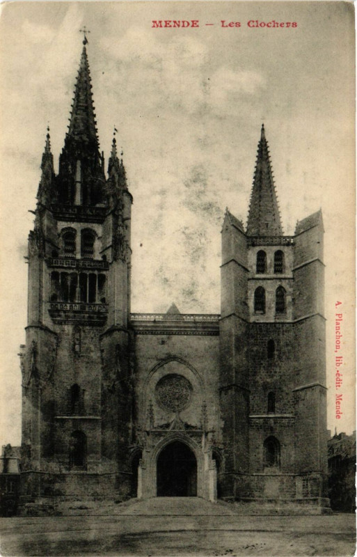 Carte postale ancienne Mende - Les Clochers à Mende