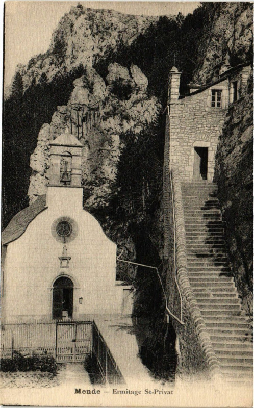 Carte postale ancienne Mende - Ermitage Saint-Privat à Mende