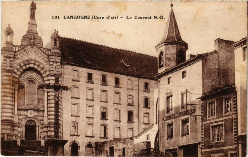 Carte postale ancienne Langogne - Le Couvent N.-D. à Langogne