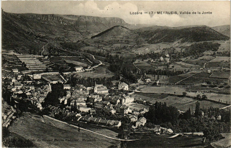 Carte postale ancienne Meyrueis - Vallée de la Jonte à Meyrueis