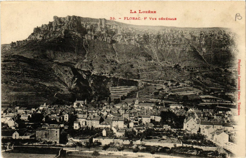 Carte postale ancienne Florac - Vue Panoramique