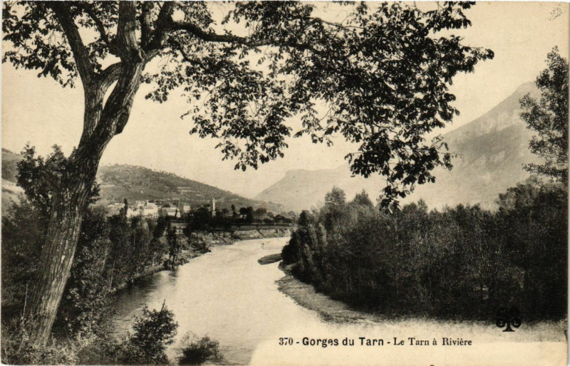 Carte postale ancienne Le Tarn a Riviere - Gorges du Tarn