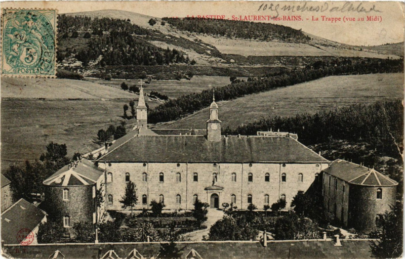 Carte postale ancienne Saint-Laurent-les-Bains - La Bastide - La Trappe