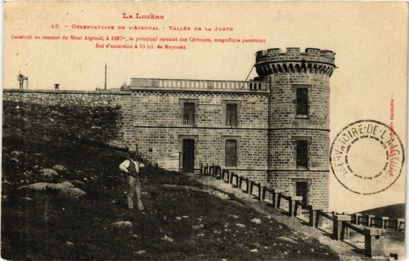 Carte postale ancienne Observatoire de l'Aigoual - Vallée de la Jonte