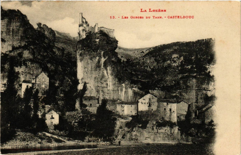 Carte postale ancienne Castelbouc - Les Gorges du Tarn