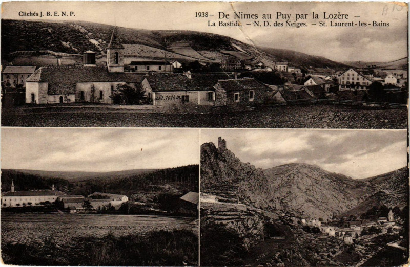 Carte postale ancienne Saint-Laurent-les-Bains - N. D. des Neiges - La Bastide