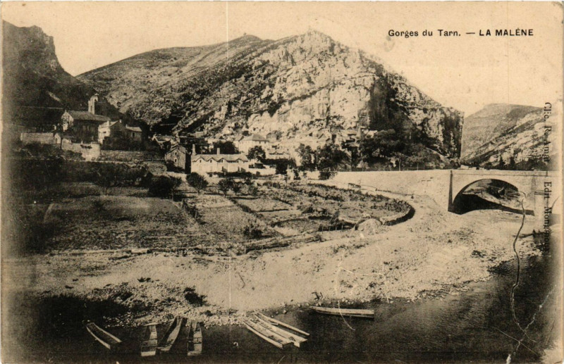 Carte postale ancienne La Malene - Gorges du Tarn à La Malène