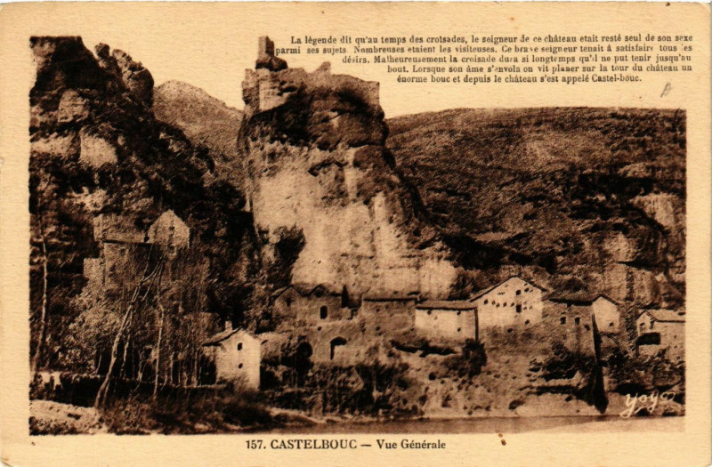 Carte postale ancienne Castelbouc - Vue générale