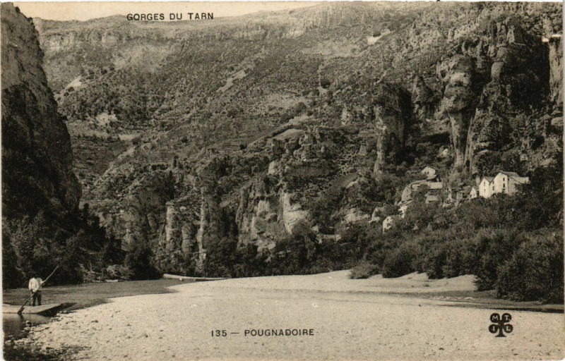 Carte postale ancienne Pougnadoire - Gorges du Tarn
