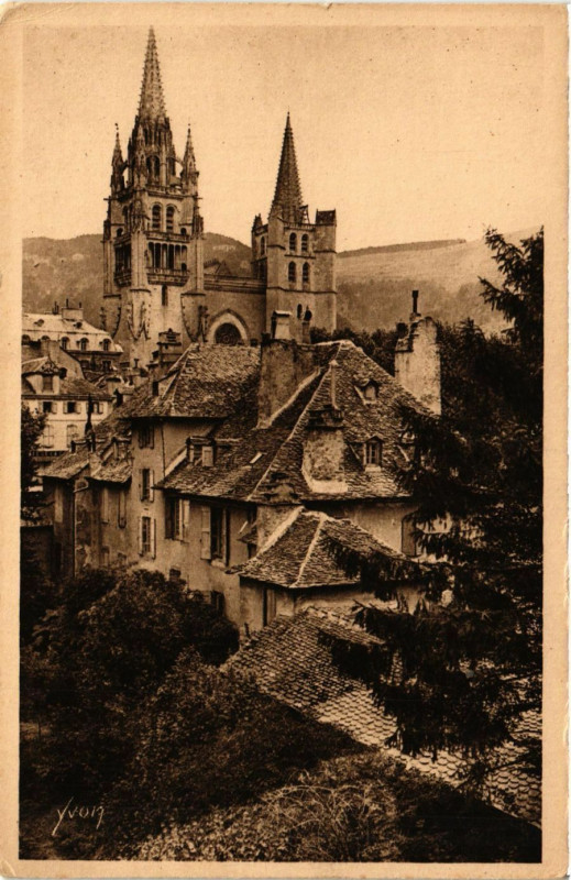 Carte postale ancienne Mende - La Cathédrale à Mende